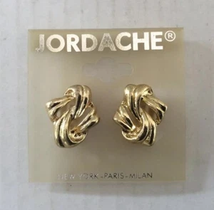 Pre-owned Jordache Goldtone Clip On Earrings - Picture 1 of 5