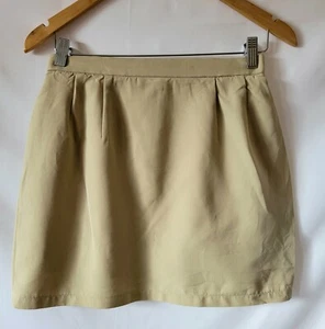 VINTAGE Reonoble 1970s Sz S Beige Flare Highwaist Skirt - Picture 1 of 12