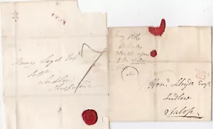 PMK 1816/28 RED ROSS CHILOMETRAGGIO E CHILOMETRAGGIO CANCELLATI - 2 INVOLUCRI PER LUDLOW SHROPSHIRE - Foto 1 di 1