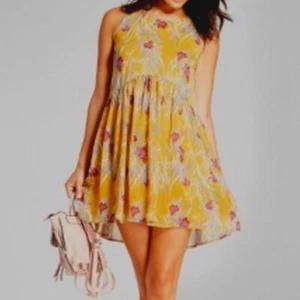 New Xhilaration Dijon Yellow Floral Sleeveless Chiffon Dress Size S - Picture 1 of 4