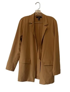 Forever 21 cardigan donna aperto davanti blazer tasche giacca ocra taglia small - Foto 1 di 11