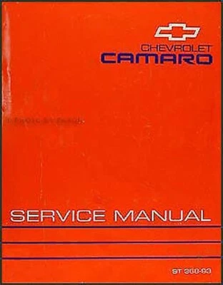 1993 Chevy Camaro Negozio Manuale Chevrolet Venditore OEM Riparazione Z28 Z 28 - Immagine 1 di 2