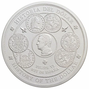 2017 Spain 300 Euro 1 Kilo Silver - History of the Dollar First Year BOX COA OGP - Picture 1 of 3