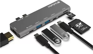 Verbatim 7-in-2 USB C Hub Adapter with 4K HDMI, USB 3.0, SD Card Readers - Picture 1 of 7