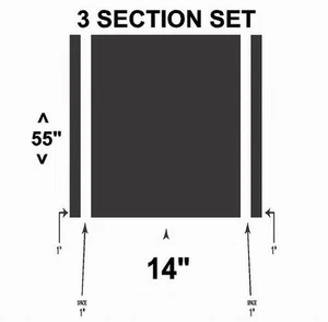 1" PINSTRIPE 18" WIDE VINYL STRIPE SET. (3) SECTIONS HOOD ROOF TRUNK. DECALS - Picture 1 of 4
