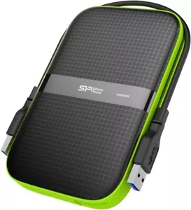 Black-Green Portable 2TB External Hard Drive - Shockproof with Fast Transfer - Picture 1 of 11