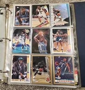 Vintage Larry Johnson 126 Card Lot In Binder - Picture 1 of 14