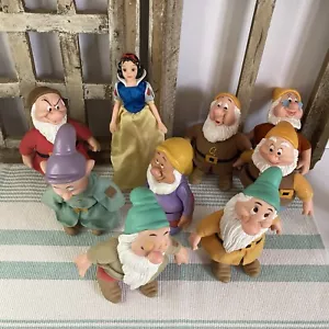 Vintage Applause Disney Snow White The Seven Dwarfs Figures Plush LOT 8 COMPLETE - Picture 1 of 23