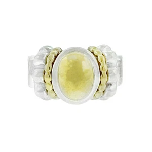 Lagos Two Tone Oval Ring  - Picture 1 of 4