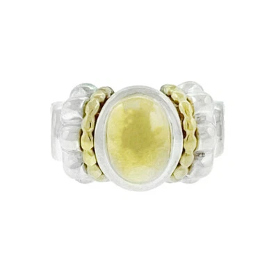 Lagos Two Tone Oval Ring  - Image 1 of 4