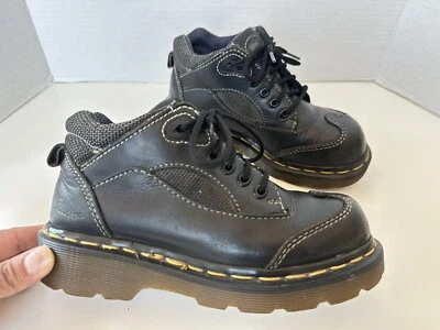 DR. MARTENS Docs DM’s Grueso Plataforma Cuero Con Cordones Zapatilla Bota Zapatos Reino Unido 1 Foto 1 de 4