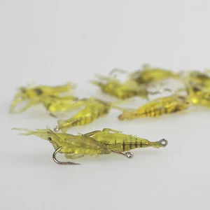 10 x Garnelen Kunstköder mit Köderhaken Shrimp Garnele Köder Angeln  Angelköder  - Bild 1 von 4