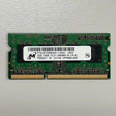 Micron 2GB DDR3 RAM PC3-10600 1333MHz Unbuffered CL9 SODIMM MT8JSF25664HZ-1G4D1 - Image 1 of 3
