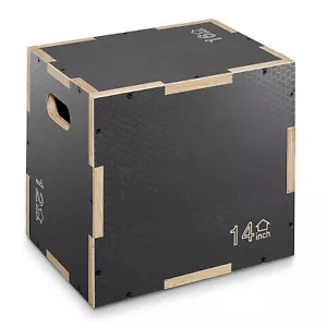 3 in1 Plyometric Plyo Box Soft Foam Jump Squat Training - 16" x 14" x 12" Black - Picture 1 of 1