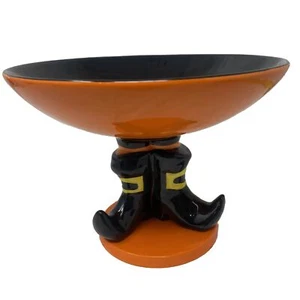 VINTAGE WITCH BOWL DESIGNER COLLECTION BY MAGENTA HALLOWEEN ORANGE & BLACK CANDY - Picture 1 of 15