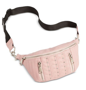 Steve Madden Convertible Belt Bag Fanny Pack *BLUSH/BLACK *BRAND NEW WITH TAGS