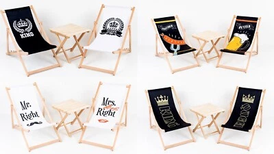 WS Strandliege Liegestuhl Sonnenliege klapp Gartenliege klappbar Holz klappliege - Bild 1 von 4