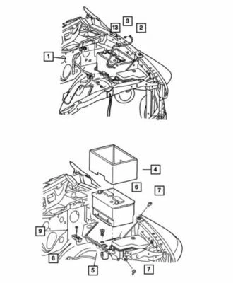 Cable de batería negativo genuino Mopar 2005-2007 Chrysler Town & Country 5161306AA Foto 1 de 4