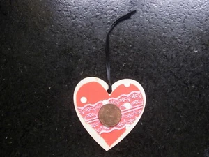 58th birthday / wedding anniversary / Valentine's card - 1967 lucky penny heart - Picture 1 of 5