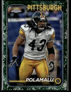 2024 Topps Chrome #162 Camo Wave Refractor Troy Polamalu SP Steelers - Bild 1 von 2