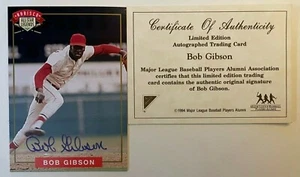 1994 Nabisco All-Star Legends Bob Gibson Tarjeta Autografiada Cardenales de la Corte - Imagen 1 de 1
