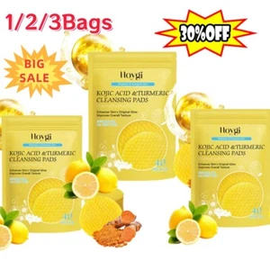 40/80/120PCS Turmeric Cleansing Pads, Kojic Acid And Turmeric Cleansing - Picture 1 of 23