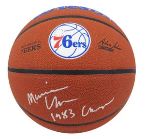 Maurice Cheeks Signed Wilson 76ers Logo NBA Basketball w/83 Champs - (SS COA) - Picture 1 of 1
