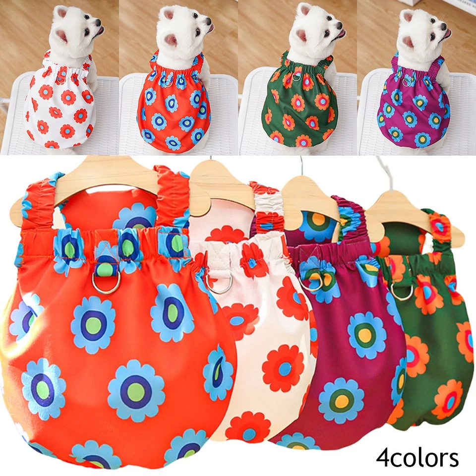 Cat Dog Apparel Dog Sleeveless Vest Floral Suspender Pet Clothes Puppy T Shirt Ñ - Image 1 of 4