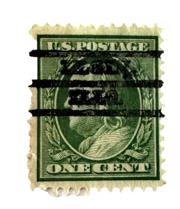 1908 BEN FRANKLIN ONE CENT STAMP EXCELLENT USED Money Back Guarantee Scott# 343 - Picture 1 of 3