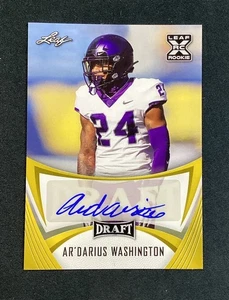 2021 Leaf Draft Auto Gold Ar’Darius Washington #BA-ADW Auto - Picture 1 of 3