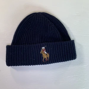 Polo Ralph Lauren blu navy equitazione polo orsetto grafica polsino a costine berretto - Foto 1 di 6