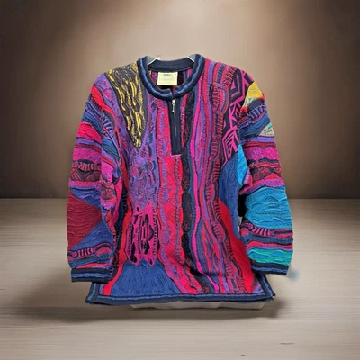 Suéter Tejido 3D Coogi Australia M Multicolor De Colección Hecho en Australia Foto 1 de 4