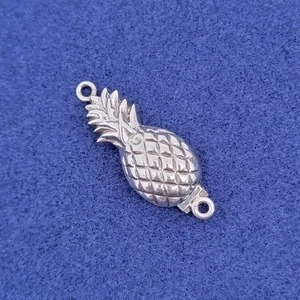 Dije pulsera vintage de plata esterlina con cerradura de piña - Imagen 1 de 9