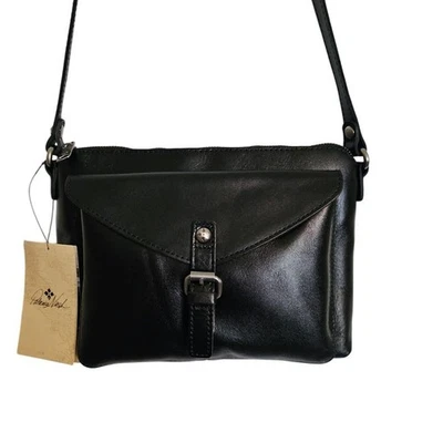 NWT PATRICIA NASH Avellino Crossbody Bag BLACK Leather Top Zip Messenger Handbag - Image 1 of 4