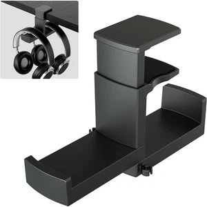 Dual Headphone Stand Holder - EURPMASK 2 in 1 PC Gaming Headset Hooks, 360 De... - Picture 1 of 8