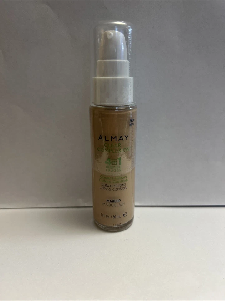 Almay Clear Complexion 4 in 1 Blemish Eraser Foundation 500 Beige 1oz - Image 1 of 1