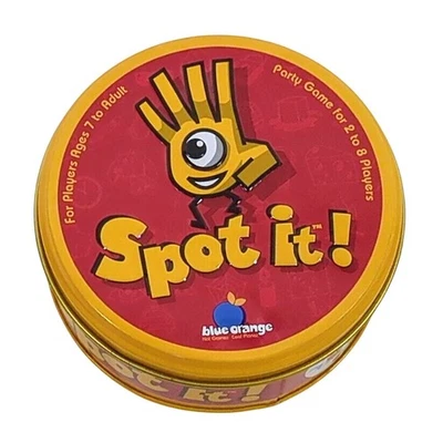 Blue Orange SPOT IT! Card Game 2-8 Players Ages 7+ 5 Party Games Tin Used Good - Image 1 of 3