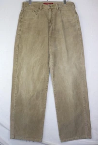 Pantalones de mezclilla de pana sueltos rectos vintage Levis 569 para hombre 32x34 tostados sueltos Y2K vaqueros holgados años 90 - Imagen 1 de 13