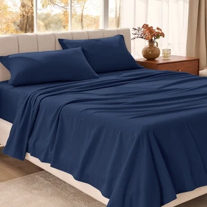 Bare Home Organic Cotton Flannel Sheet Set - 100% Cotton - Double Brushed - Picture 1 of 105