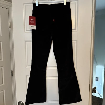 Levi's девочек черный вельвет Bootcut брюки без застежек размеры 8,10,12,14 доступны новый с Ярлыками - Изображение 1 из 4