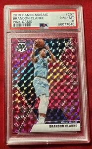 2019 Panini Mosaic #207 Brandon Clarke Pink Camo PSA 8 Rookie - Picture 1 of 2