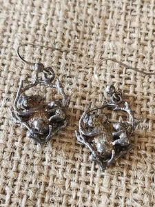 Sterling Silver Earrings Koala Bear Dangle Earrings They Measure 1.17" Patina - Picture 1 of 3