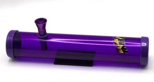 Inhale Steam Roller Acrylic Water Pipe 1.5x8" Purple - Picture 1 of 5