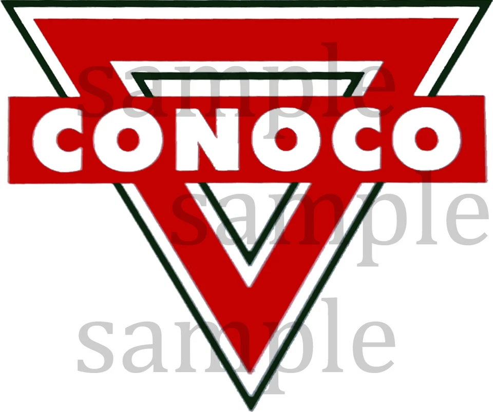 4 INCH CONOCO TRIANGLE DECAL  - Image 1 of 1
