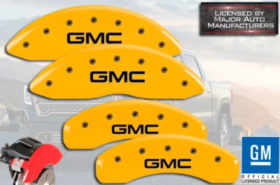 Cubiertas de pinza de disco de freno MGP amarillas delanteras + traseras Yukon XL 1500 2000-2006 "GMC" Yukon XL 1500 Foto 1 de 4