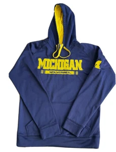 Champion Michigan Wolverines Hoodie blau Erwachsene Small gebraucht, in einwandfreiem Zustand blau bestickt NCAA - Bild 1 von 6
