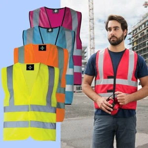 Korntex High Vis Safety Vest - Many Colours - Sizes up to 7XL - Picture 1 of 16
