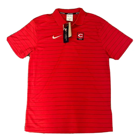 New NWT S/S Cincinnati Reds Polo Style Coaches Shirt Mens Men's Size S Small Cover