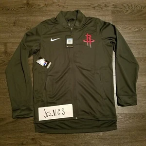 HOUSTON ROCKETS Nike NBA Warmup Zip Up Jacket Practice Grey Mens MEDIUM TALL - Picture 1 of 9