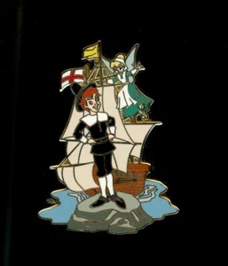 DS Peter Pan and Tinker Bell Pilgrims Mayflower LE 250 Disney Pin 58184 - Picture 1 of 1